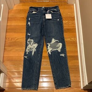 Pistola Dark Blue Distressed Boyfriend Jeans - Presley “Eternal”